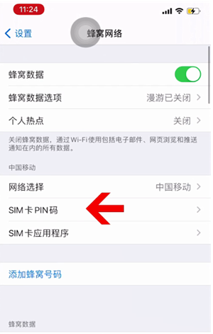 鼓楼苹果14维修网分享如何给iPhone14的SIM卡设置密码 